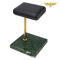 Présentoir montre à gousset marbre et cuir