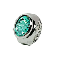 Bague montre quartz green stone