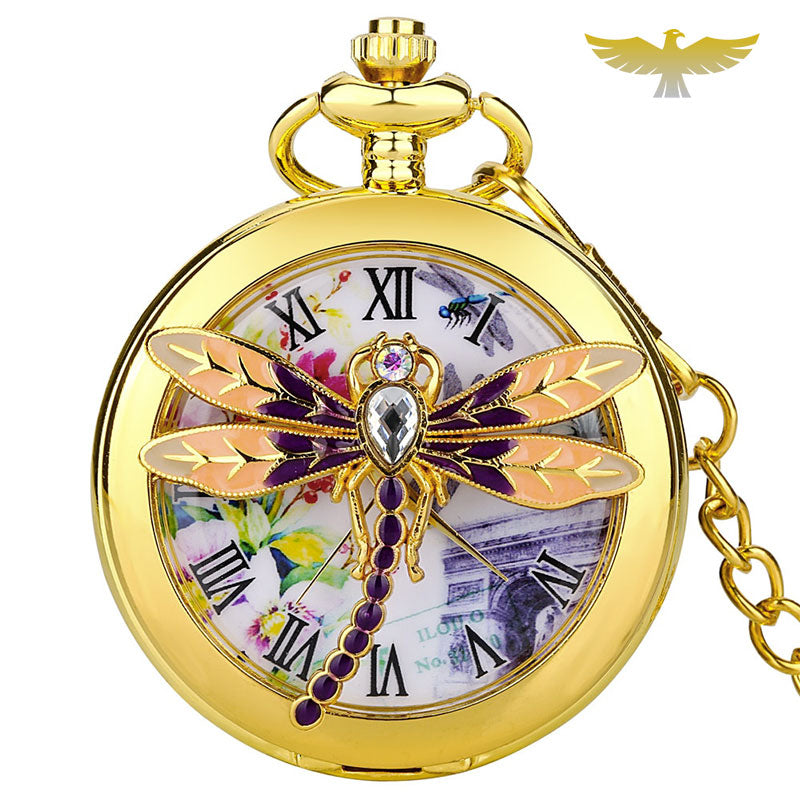 Montre gousset or papillon