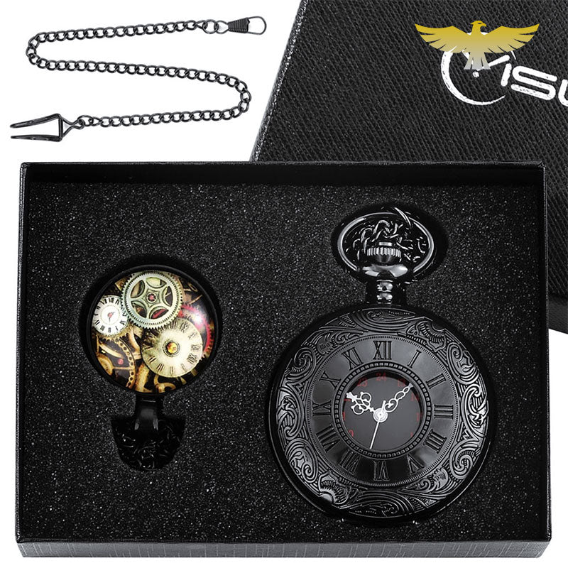 Coffret cadeau montre gousset steampunk