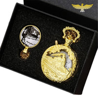 Coffret-cadeau montre gousset lumineuse steampunk