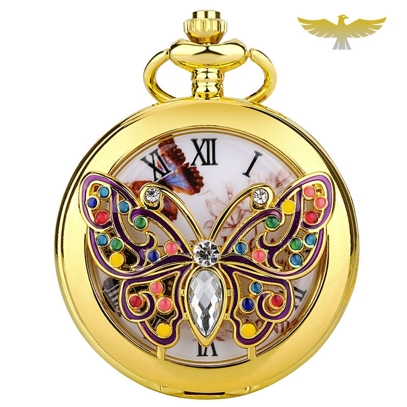 Montre de poche gousset or Libellule