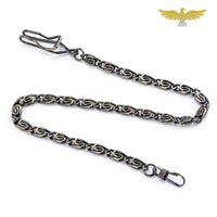 Chaine de montre à gousset mailles escargot bronze