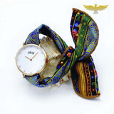 Montre foulard femme tissu noir