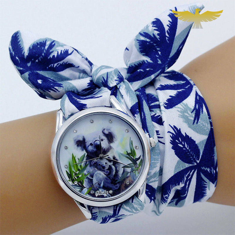 Montre foulard femme cigogne