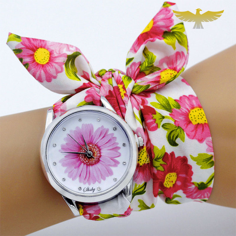 Montre foulard femme cigogne