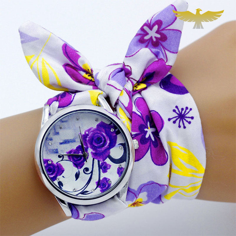 Montre foulard femme cigogne