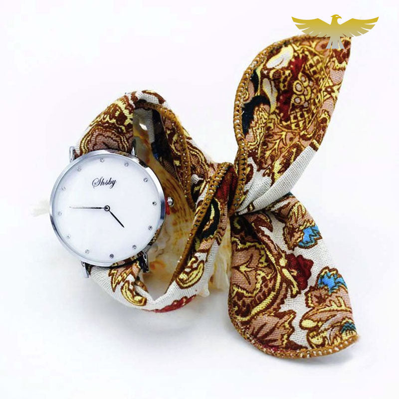 Montre foulard femme tissu noir