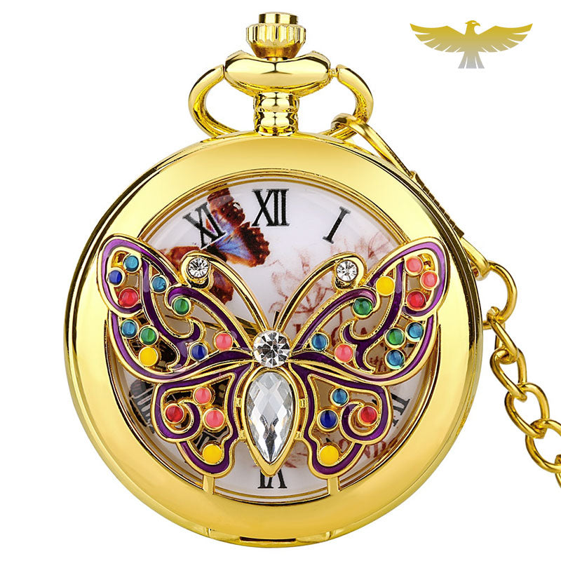 Montre gousset or papillon