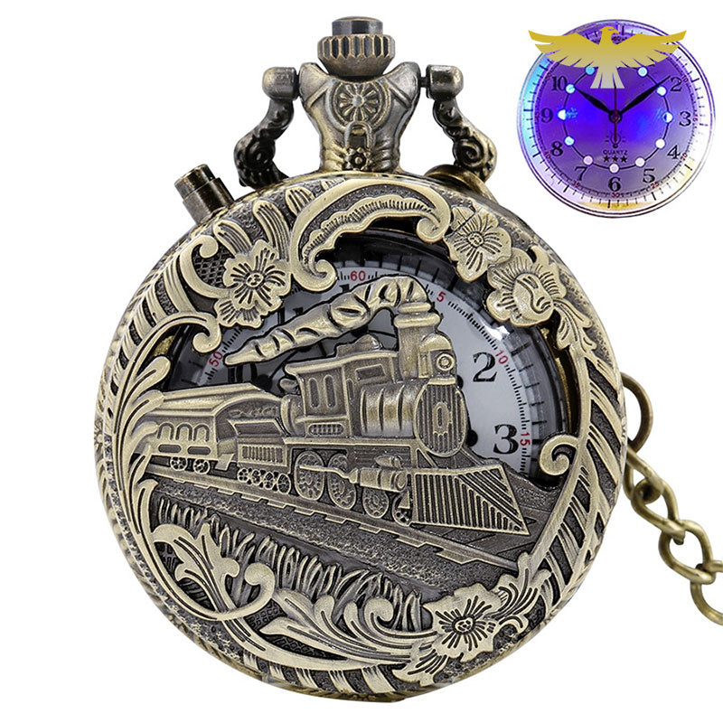 Montre de poche lumineuse steampunk