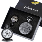 Coffret-cadeau montre de poche gousset noir