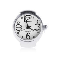 Bague montre de doigt argent blanc