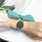 Montre foulard à carreaux Noir