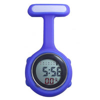 MONTRE INFIRMIÈRE SILICONE DIGITALE  BLEU A ÉPINGLE