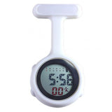 MONTRE POUR INFIRMIÈRE DIGITAL SILICONE BLANC BROCHE A ÉPINGLE