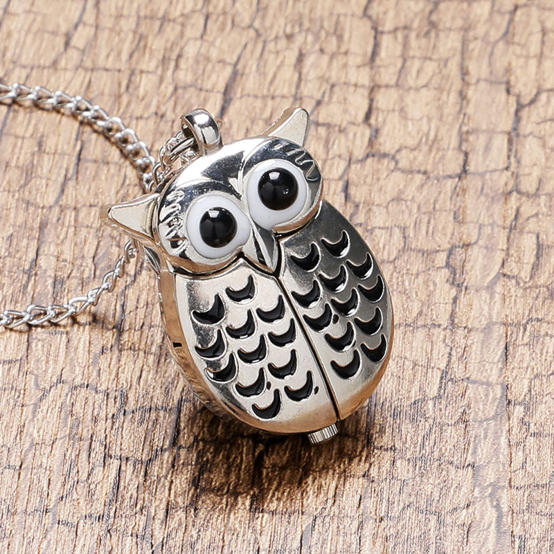 Montre pendentif hibou à chaine