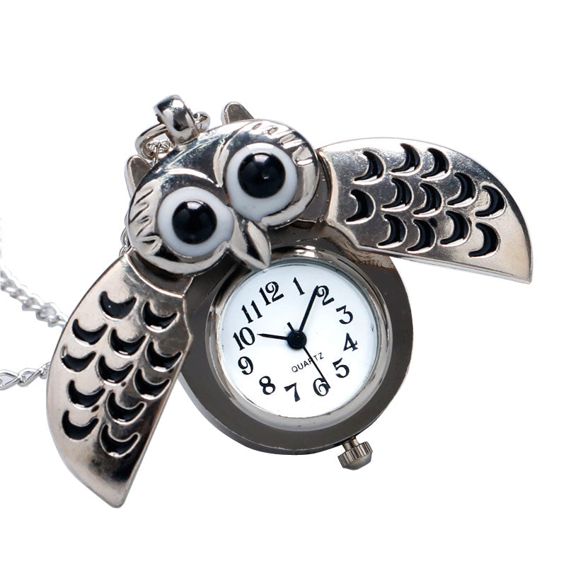 Montre pendentif hibou à chaine