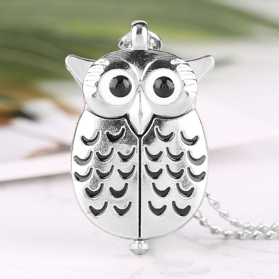 Montre pendentif hibou à chaine