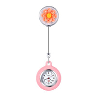 MONTRE BROCHE INFIRMIÈRE ROSE