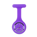 MONTRE SILICONE BROCHE MAUVE