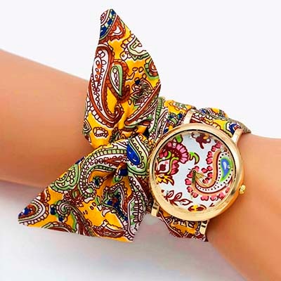 Montre foulard cajou