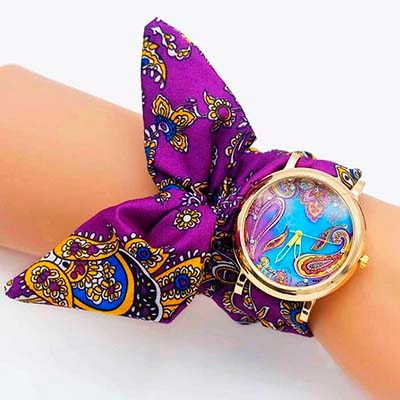 Montre foulard cajou