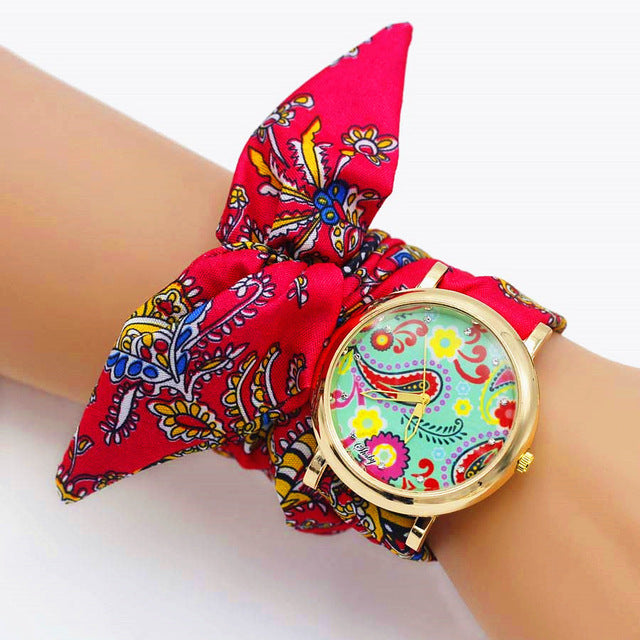 Montre foulard cajou