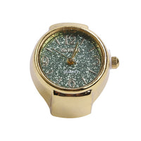 Montre bague pour femme gris-vert