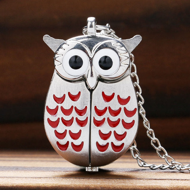 Montre collier hibou pendentif rétro