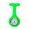 Montre infirmière silicone couleur quartz à épingle Vert