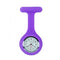 Montre infirmière silicone couleur quartz à épingle Violet