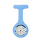 Montre infirmière silicone couleur quartz à épingle Bleu clair