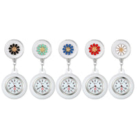 Montre infirmière extensible à fleurs
