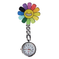 Montre infirmière Rainbow Flower
