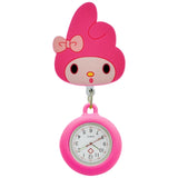 Montre infirmière médicale enfant silicone extensible rétractable à clip