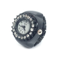 bague montre chic strass extensible quartz