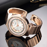 Montre bracelet femme or rose crystal
