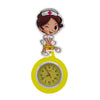Montre infirmière colorée silicone extensible rétractable à clip