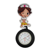 Montre infirmière colorée silicone extensible rétractable à clip