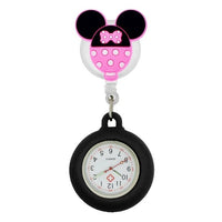 Montre infirmière silicone extensible rétractable à pince