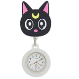 Montre infirmière médicale animal kawaii silicone extensible rétractable à clip