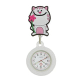 Montre infirmière médicale animal kawaii silicone extensible rétractable à clip