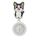 Montre infirmière médicale animal kawaii silicone extensible rétractable à clip