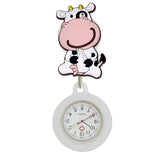 Montre infirmière médicale animal kawaii silicone extensible rétractable à clip