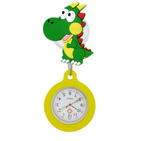 Montre infirmière médicale animal kawaii silicone extensible rétractable à clip