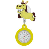 Montre infirmière médicale animal kawaii silicone extensible rétractable à clip