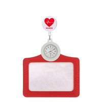 Montre infirmière support badge médical silicone extensible rétractable à clip