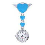 Montre infirmière coeur quartz acier à clip