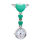 Montre infirmière coeur quartz acier à clip