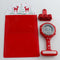 Montre infirmière silicone digitale epingle noel Montre + Pochette + Porte-style (Rouge)